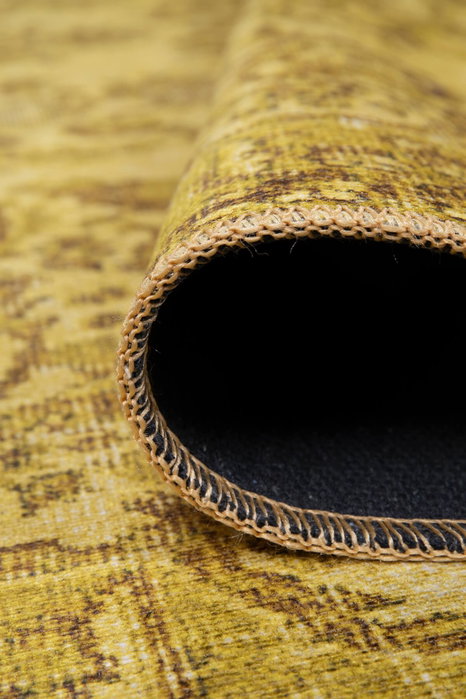 Conceptum Folk Chenille - Alfombra Amarilla 75 x 150 cm